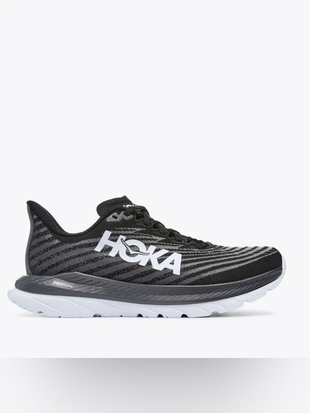 Hoka One One Womens Mach 5 Athletic Running Shoes 7.5B Black White 1127894 BCSTL
